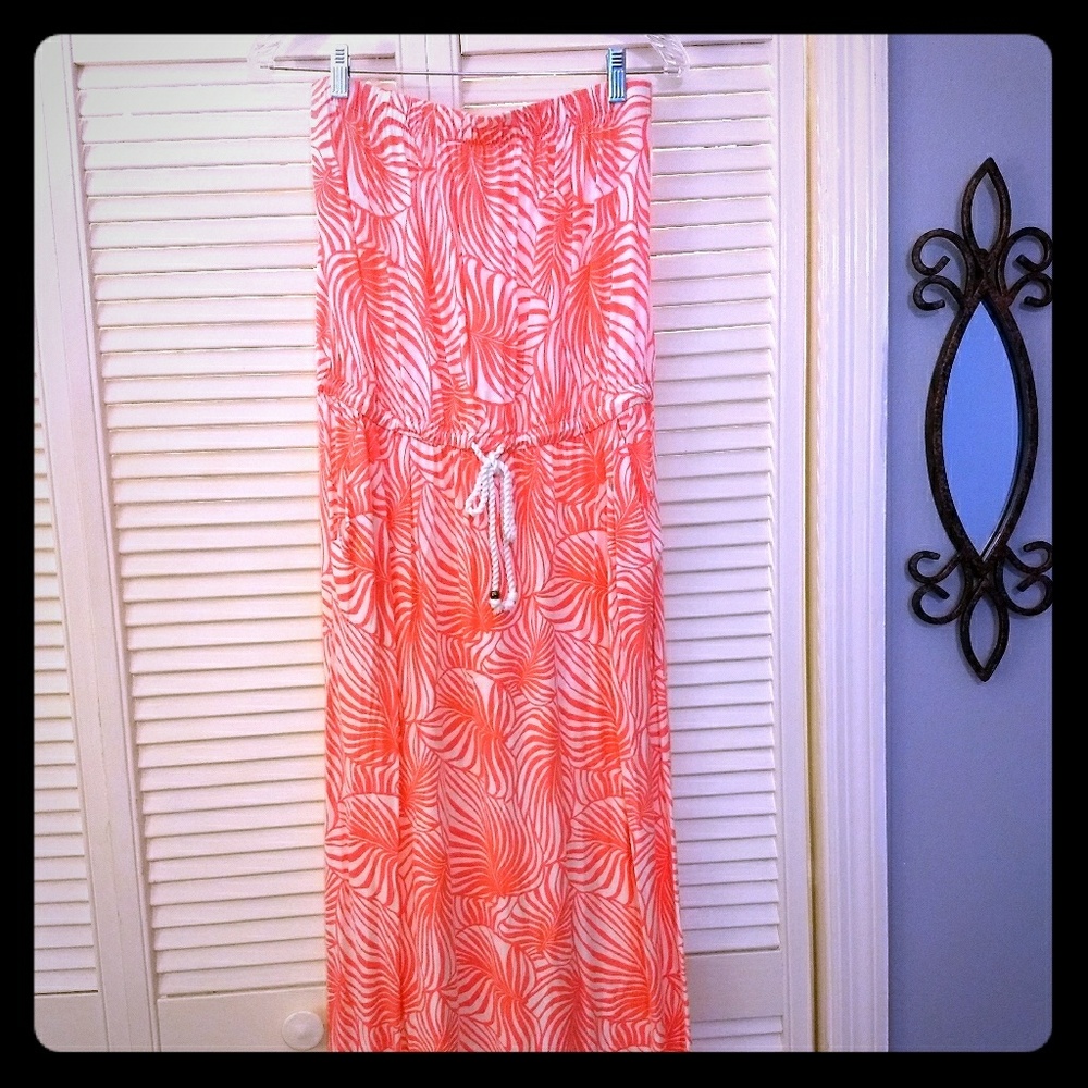 Strapless maxi dress